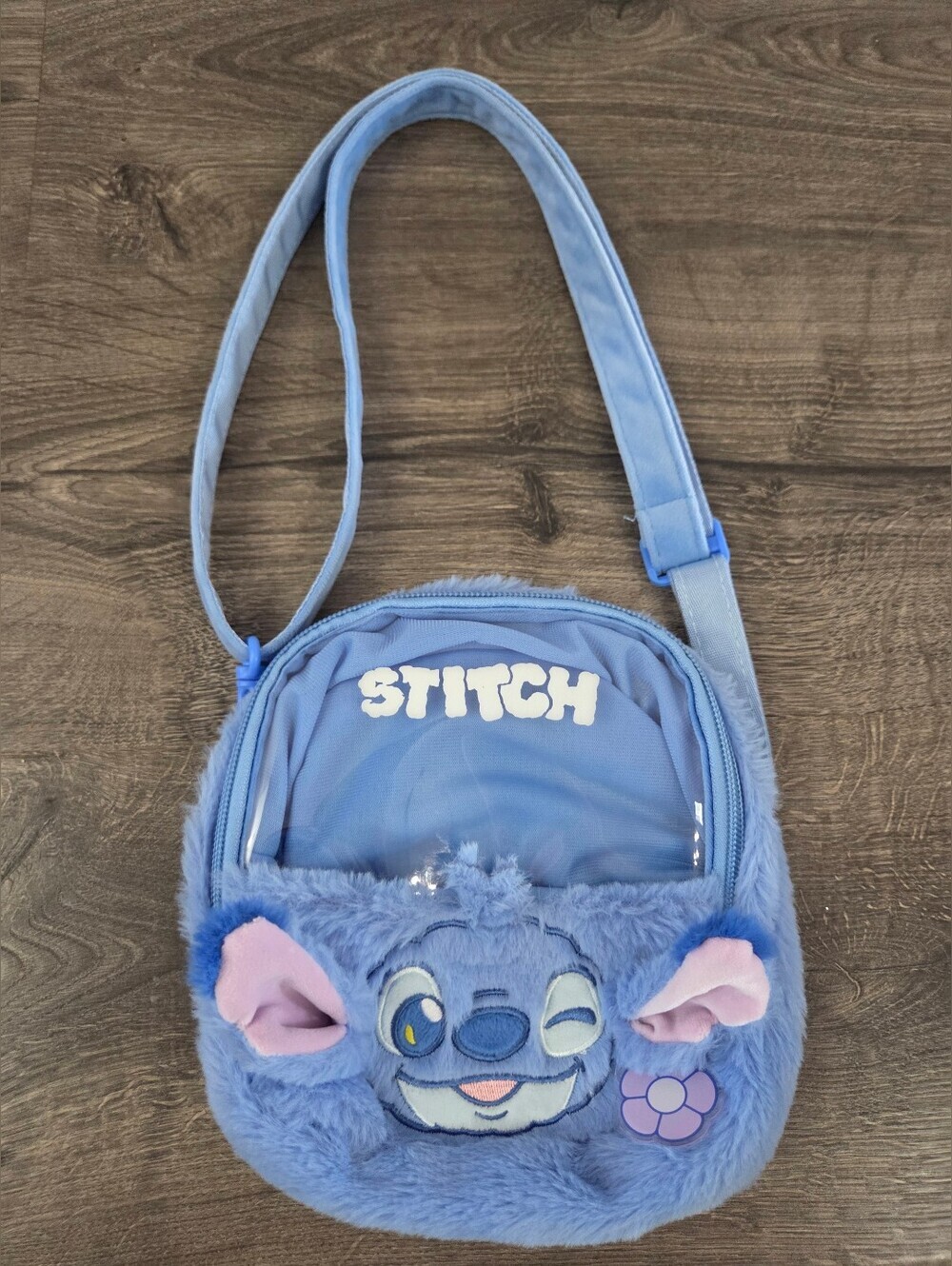 Miniso Stitch Inspired Plush Crossbody Bag